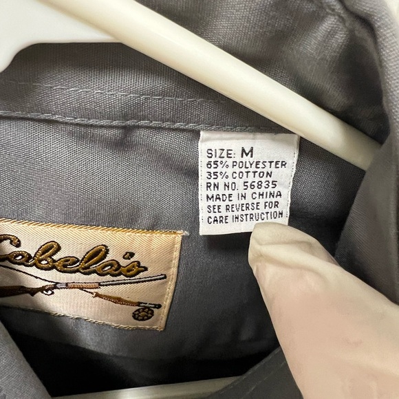 Vintage Men’s Medium Gray Cabela’s Button Down Hunting Shirt - Picture 2 of 9